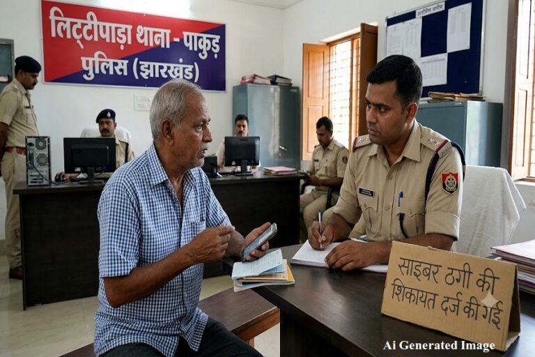 पाकुड़ में 3 हजार रुपये वापस करने के बहाने बुजुर्ग से 4.81 लाख की साइबर ठगी