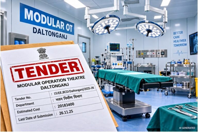 पलामू में 2.11 करोड़ के मॉड्यूलर OT का विवादित टेंडर रद्द, कार्यपालक अभियंता को मिला था शोकॉज