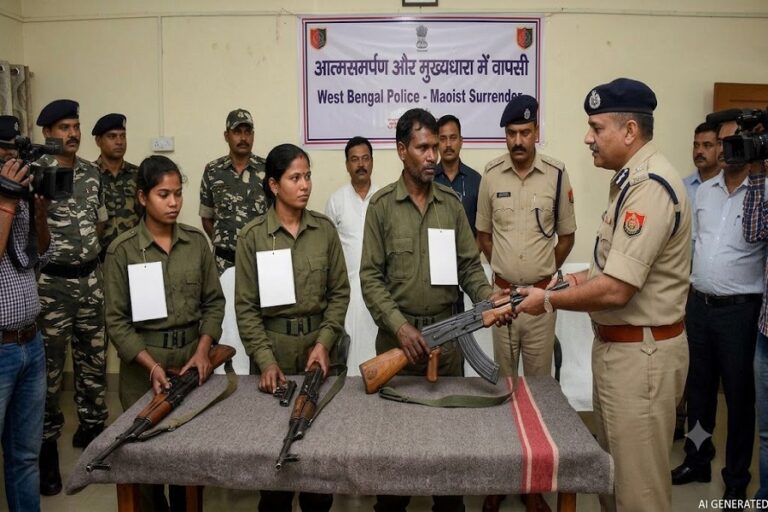 26 लाख के इनामी 3 माओवादियों ने किया सरेंडर, AK-47 के साथ राम प्रसाद ने डाले हथियार