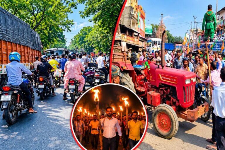 OBC संघर्ष समिति के खूंटी बंद का व्यापक असर, NH-20 जाम; दुकानें बंद, यातायात प्रभावित