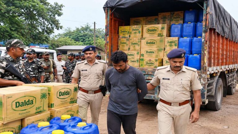 Ranchi News: बंगाल पुलिस की छापेमारी, चान्हो के ओपा गांव से चोरी का डालडा लदा ट्रक बरामद; एक हिरासत में