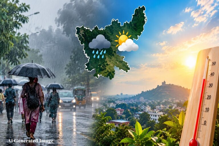 झारखंड में 9 अक्टूबर तक बदला रहेगा मौसम, बारिश, तेज हवा और वज्रपात का अलर्ट